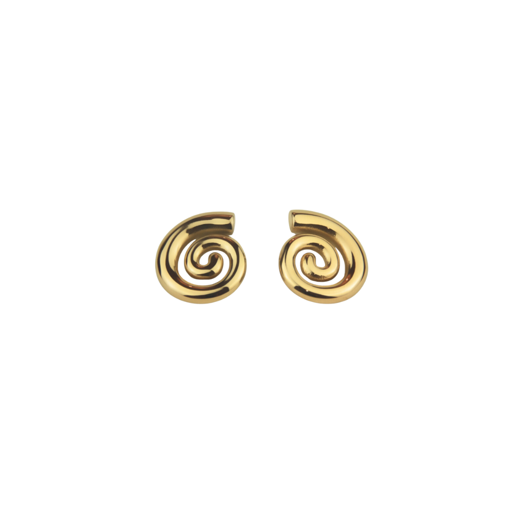 Zephyr Spiral Gold Earrings