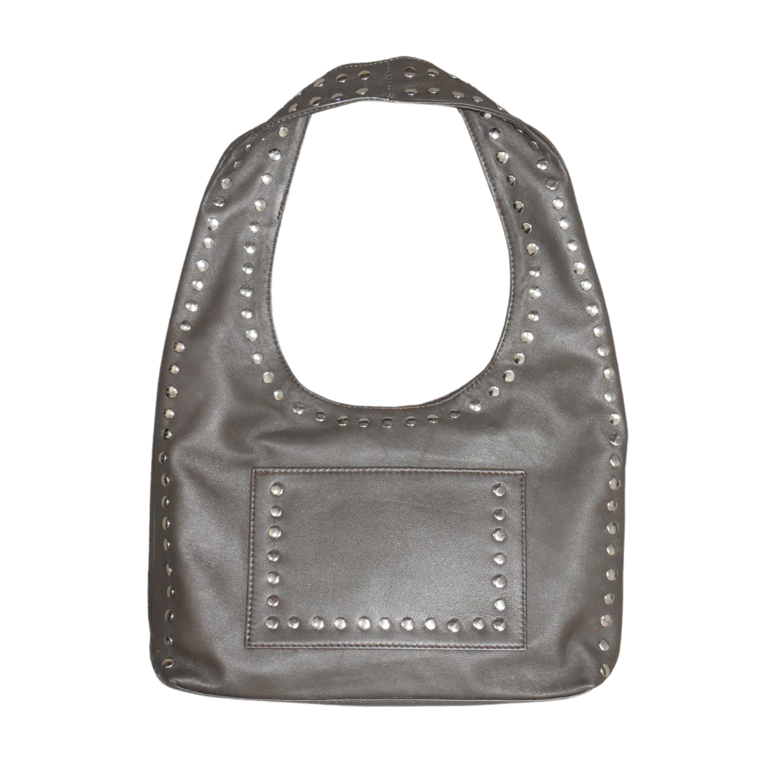 Nova Studded Bag Brown Leather