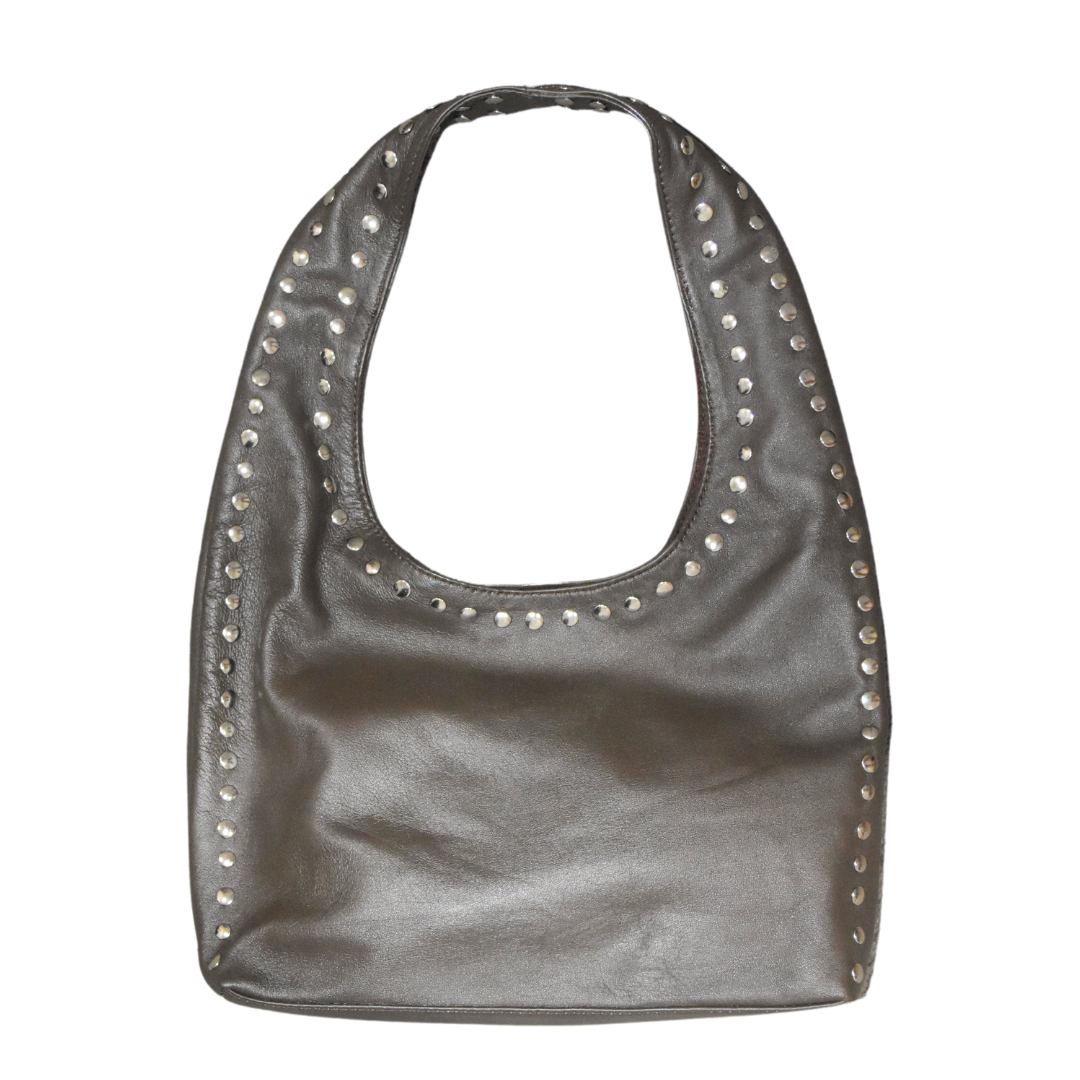 Nova Studded Bag Brown Leather