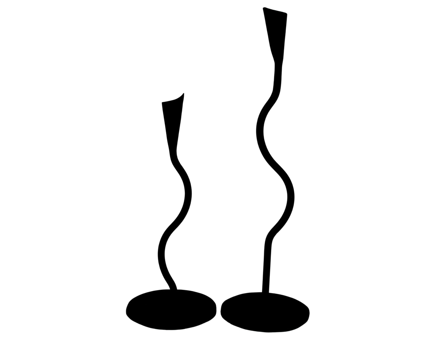 Frances Wavy Candle Holder Set of 2