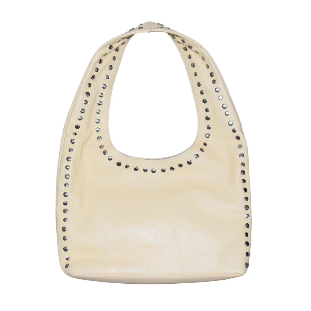 Nova Studded Bag Cream Leather
