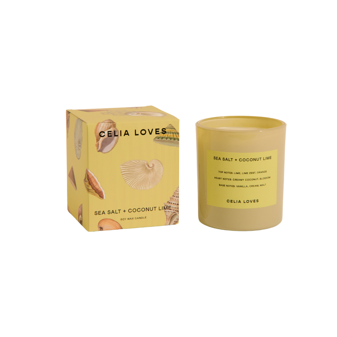 Celia Loves Sea Salt & Coconut Lime Candle 395gms