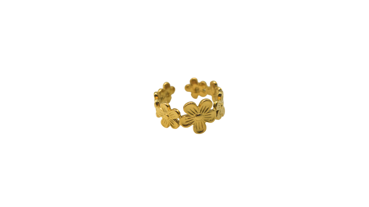 Hibiscus Gold Ring