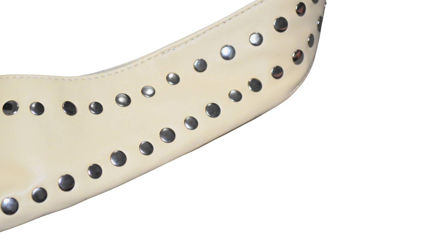 Nova Studded Bag Cream Leather