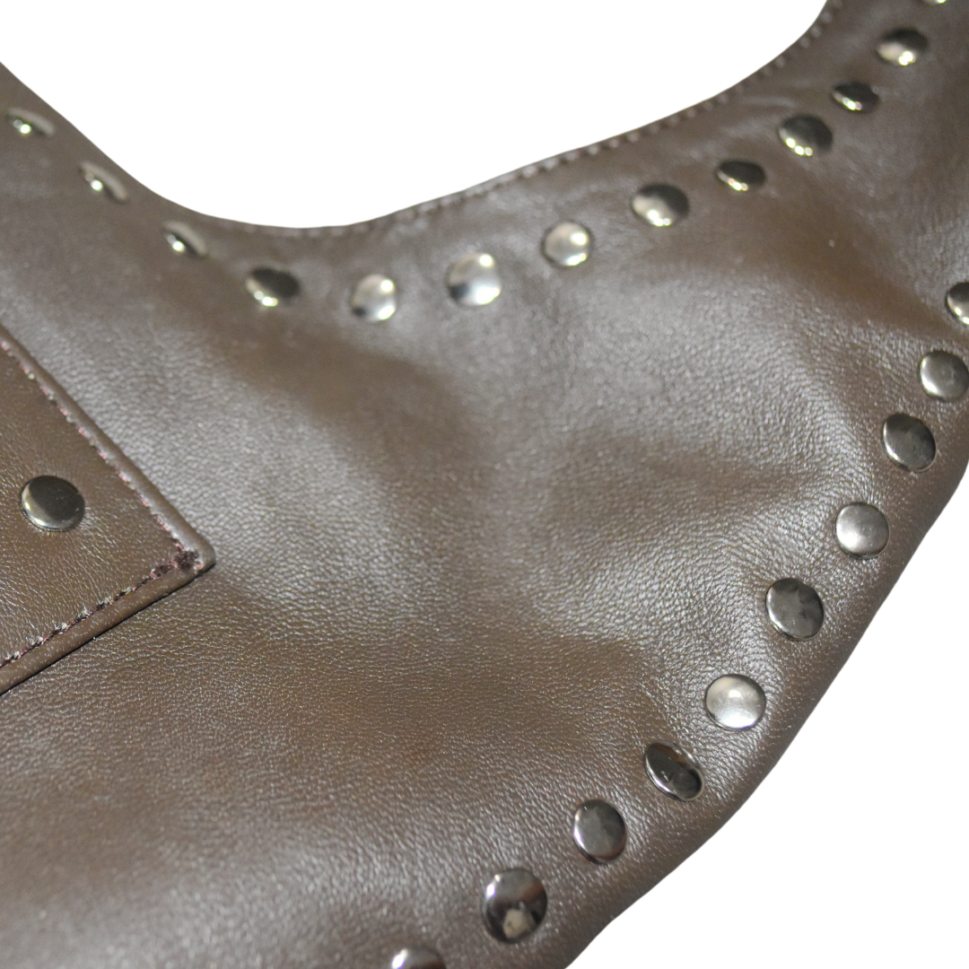 Nova Studded Bag Brown Leather
