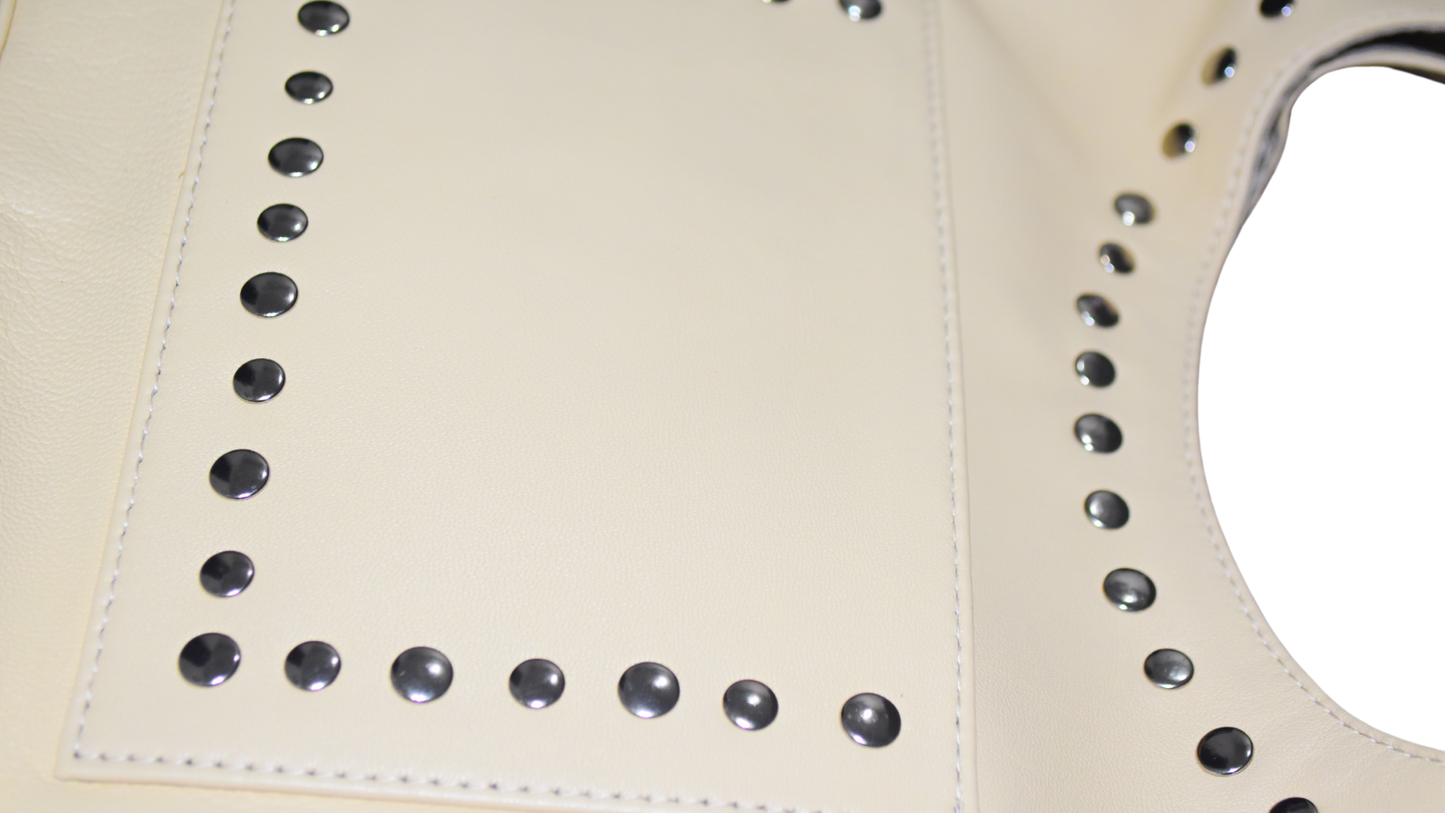 Nova Studded Bag Cream Leather