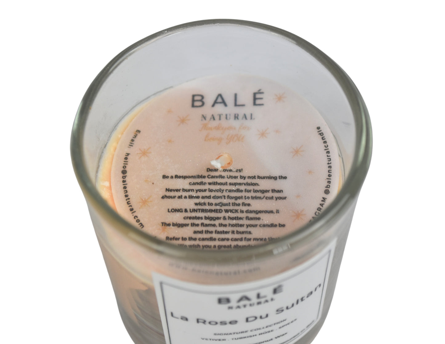 The Mini Bale Natural Candle - La Rose Du Saltan