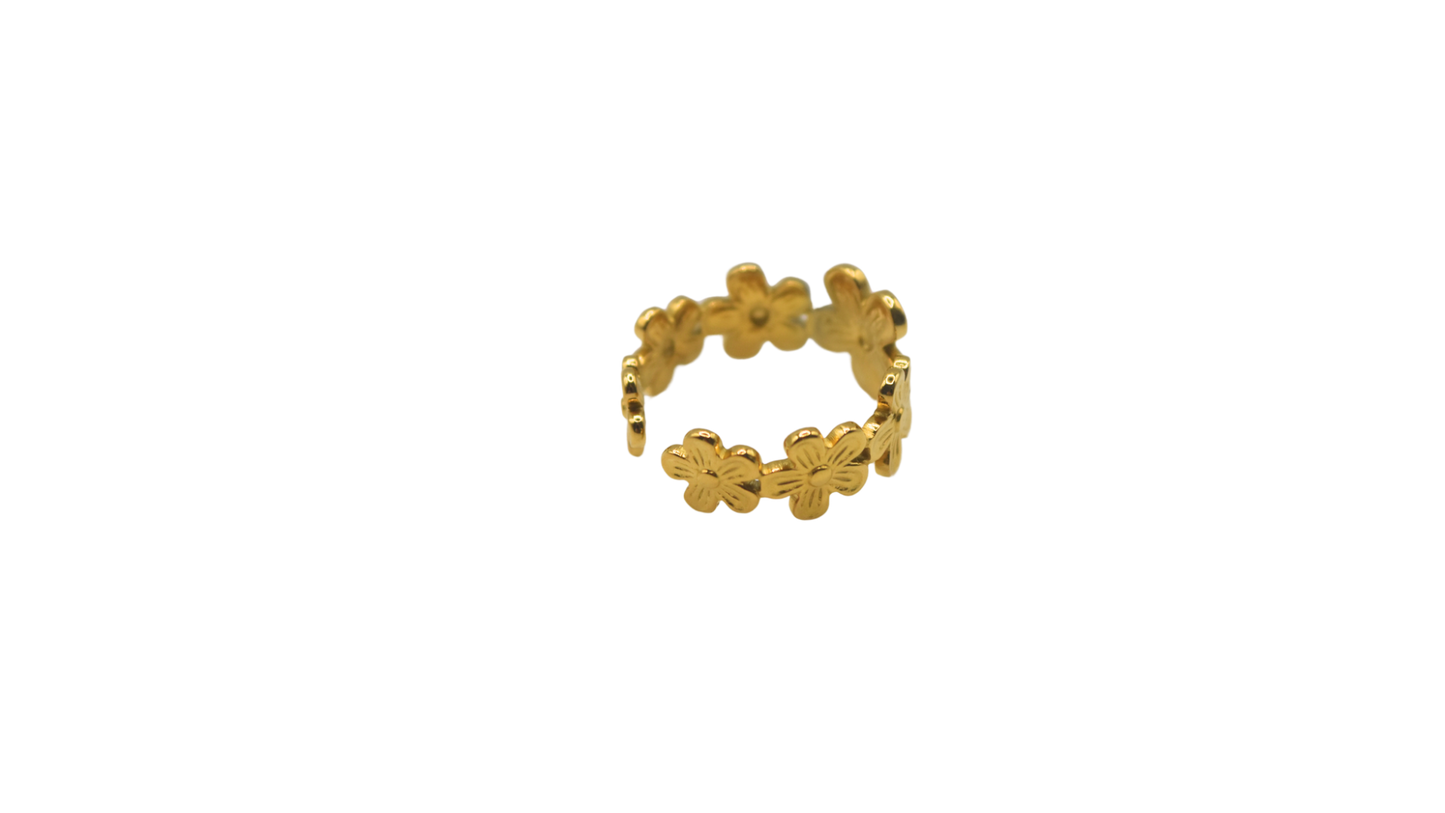 Hibiscus Gold Ring