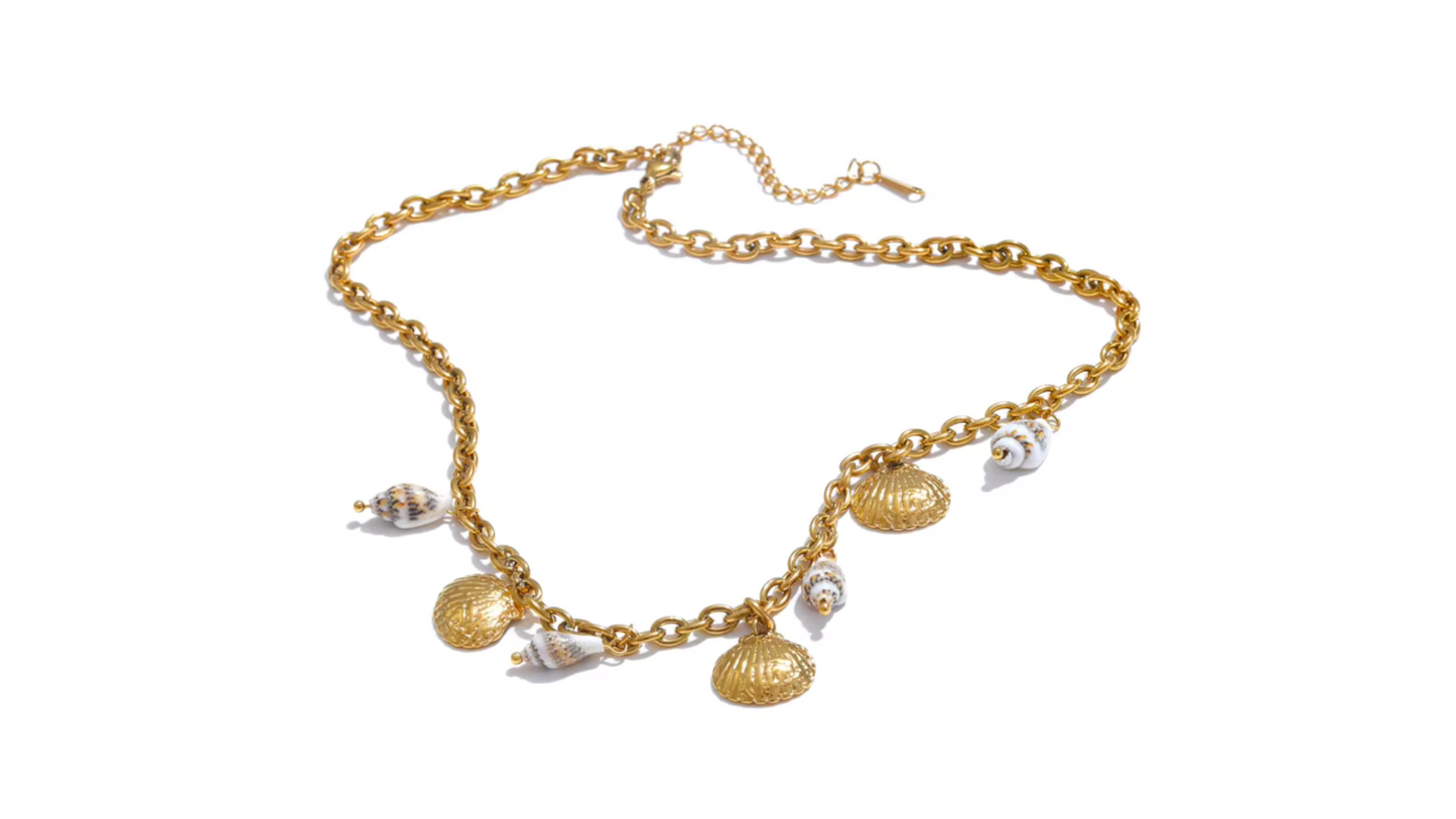 Azure Cove Gold Necklace