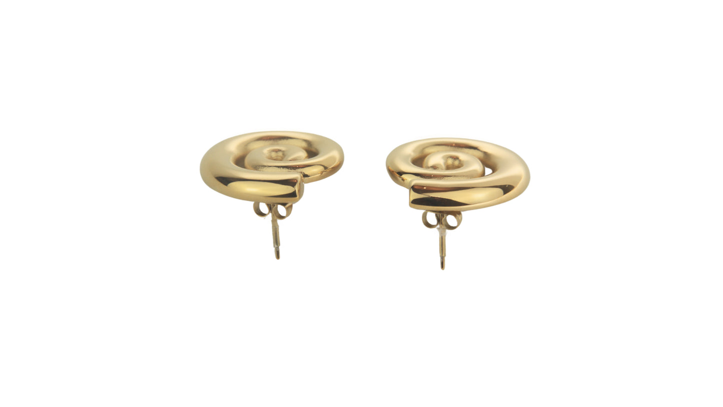 Zephyr Spiral Gold Earrings