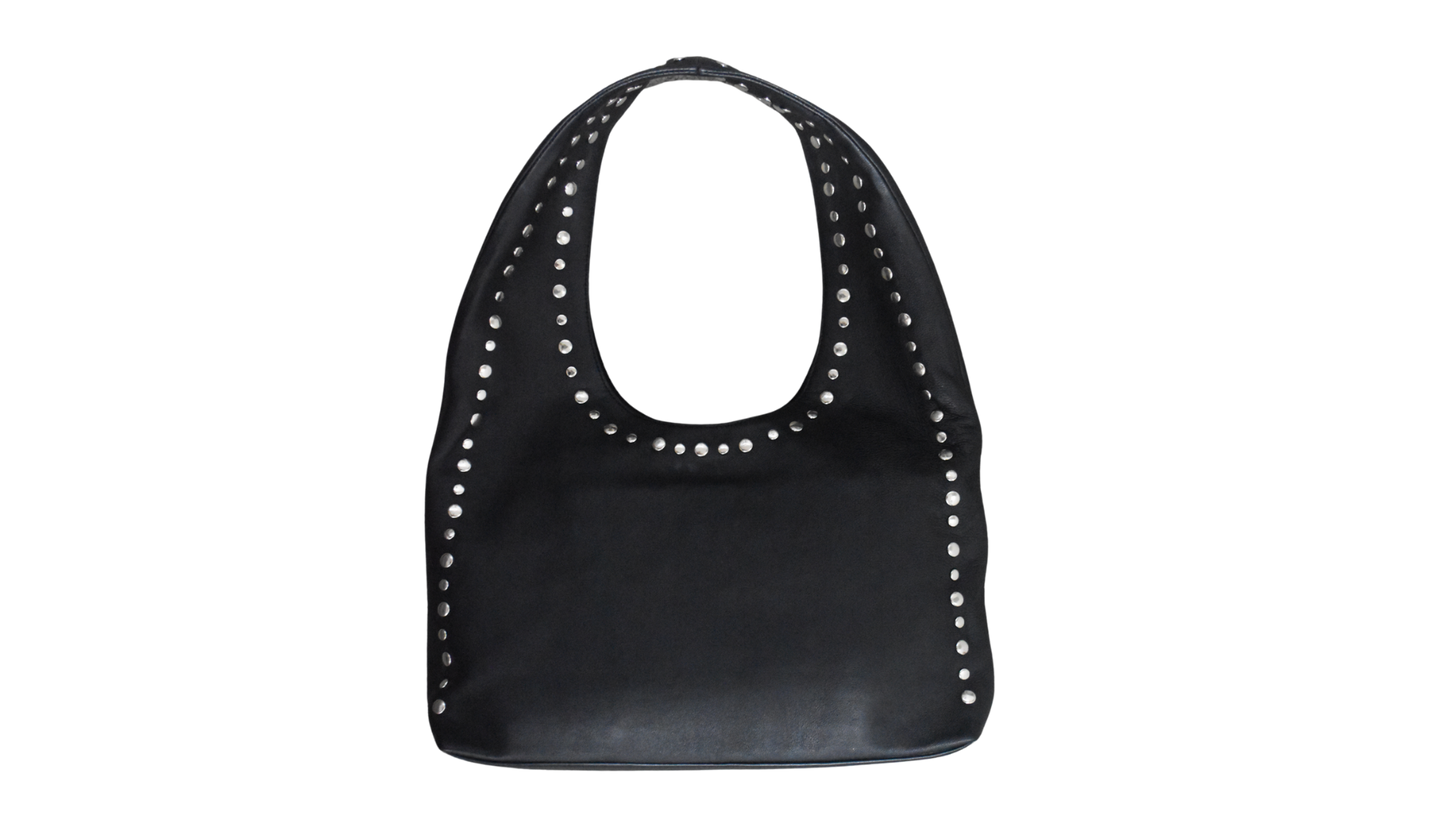 Nova Studded Bag Black Leather