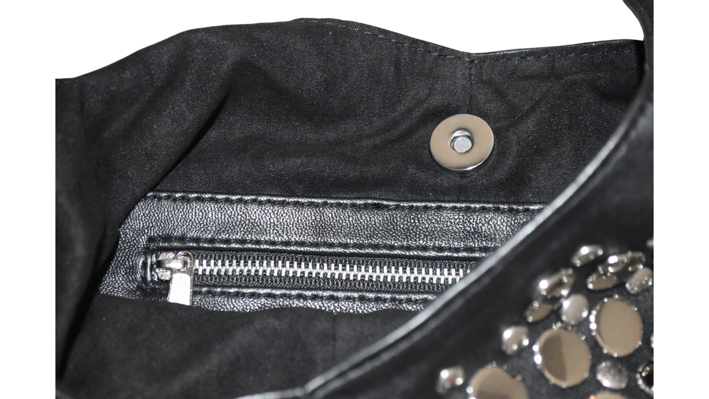 Carter Studded Bag Black Leather