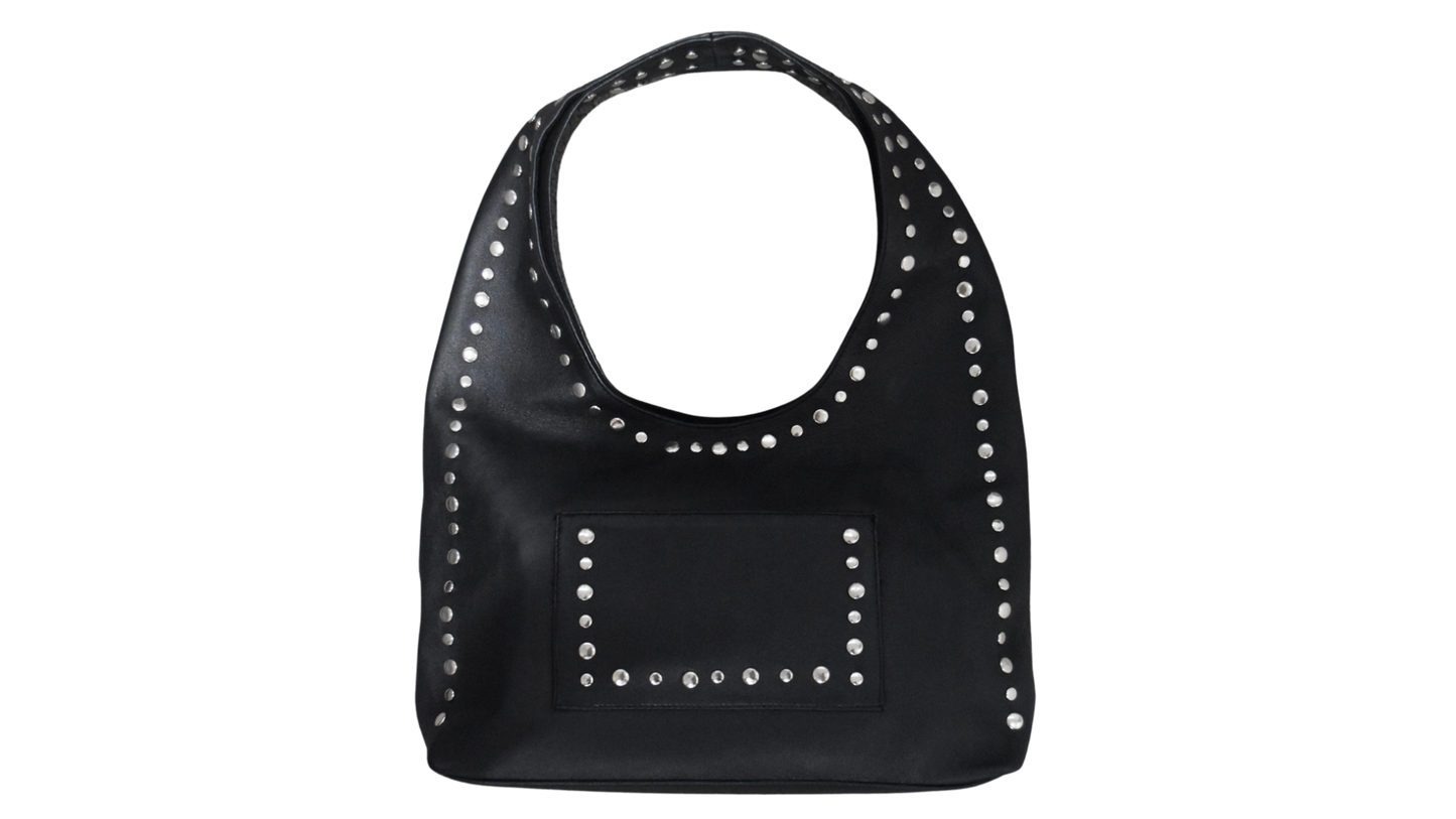 Nova Studded Bag Black Leather