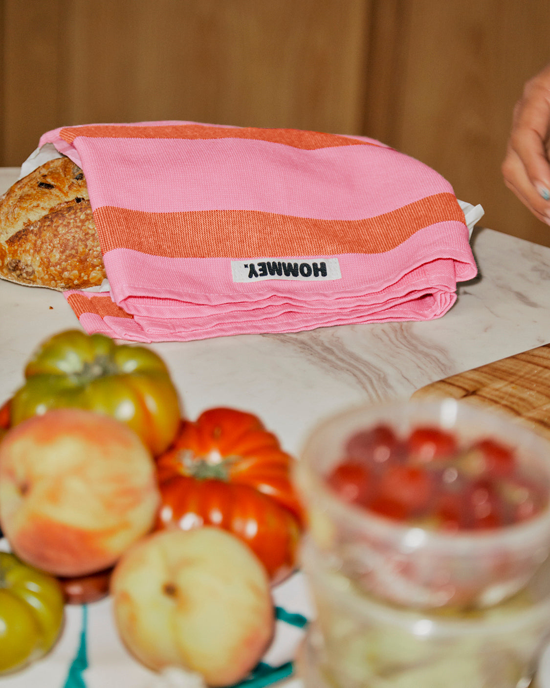 Hommey Tea Towel - Sherbet Stripes