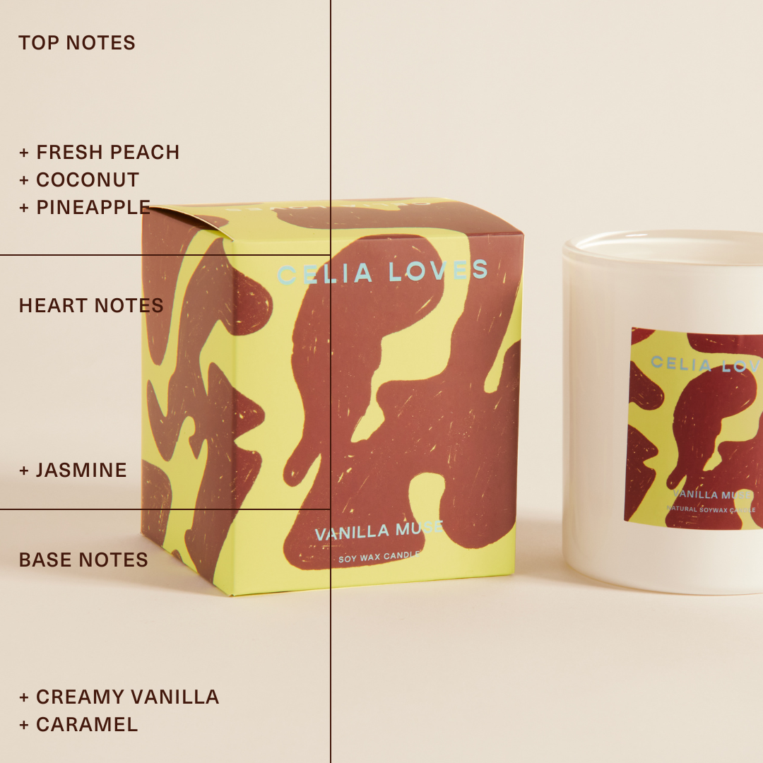 Celia Loves Vanilla Muse Candle 395gms