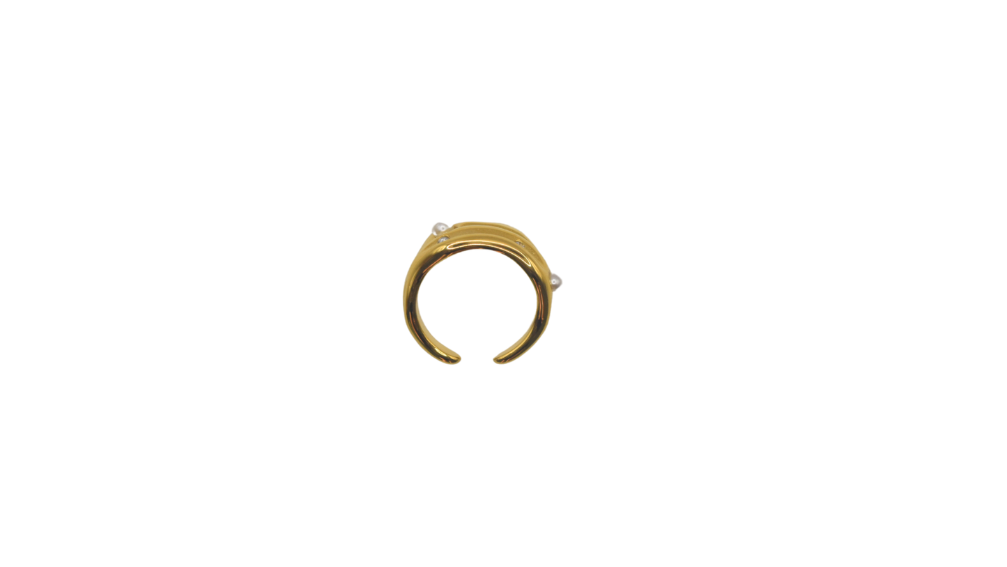 Stacked Pearl Ring