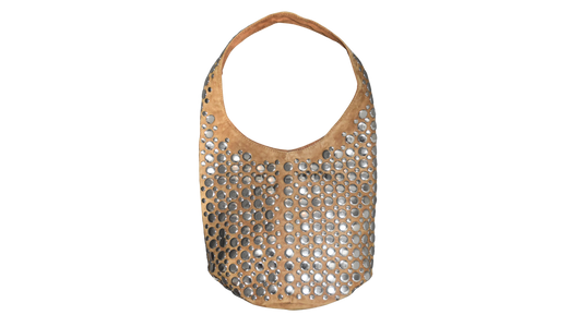 Carter Studded Bag Tan Suede