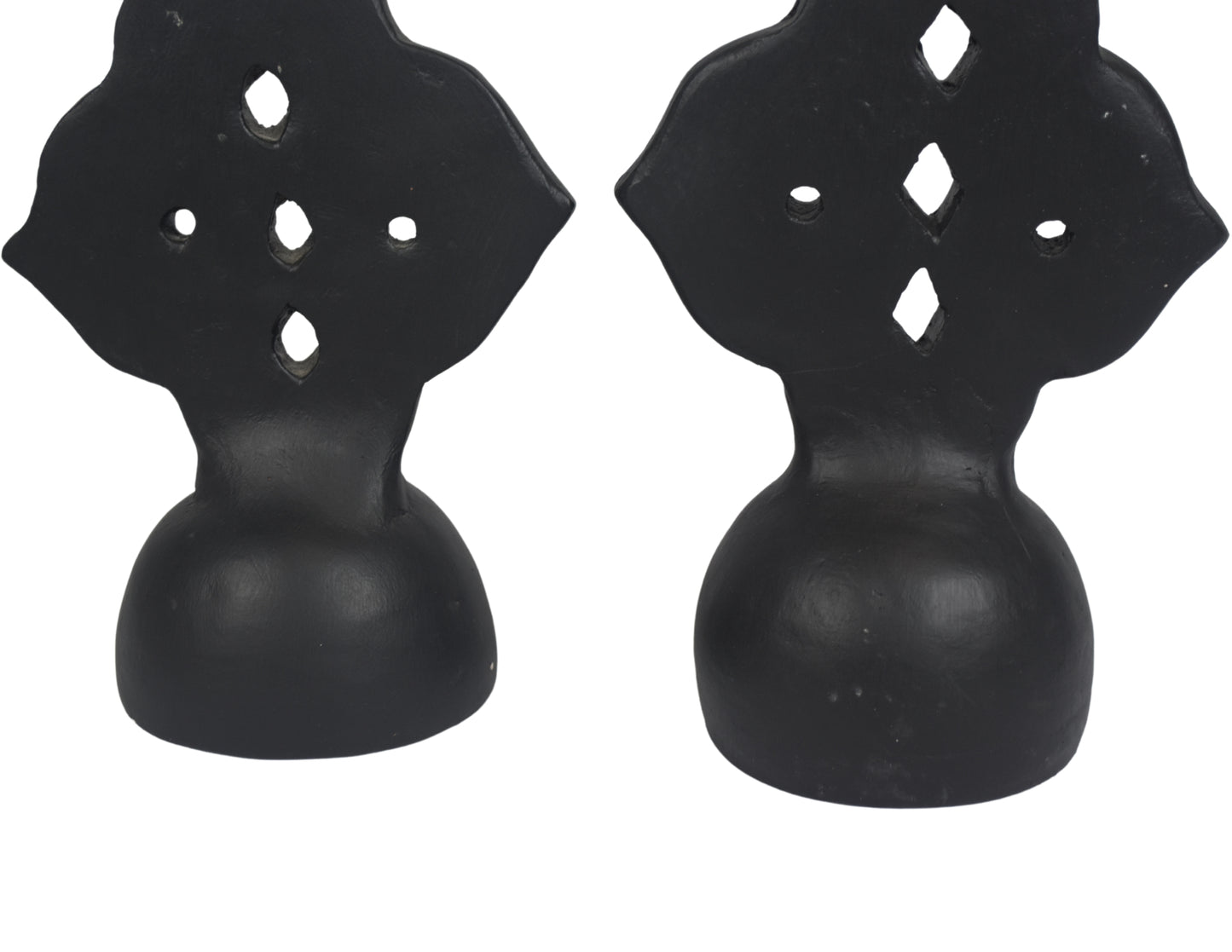 Clay Ethiophian Cross Candle Holder Set of 2