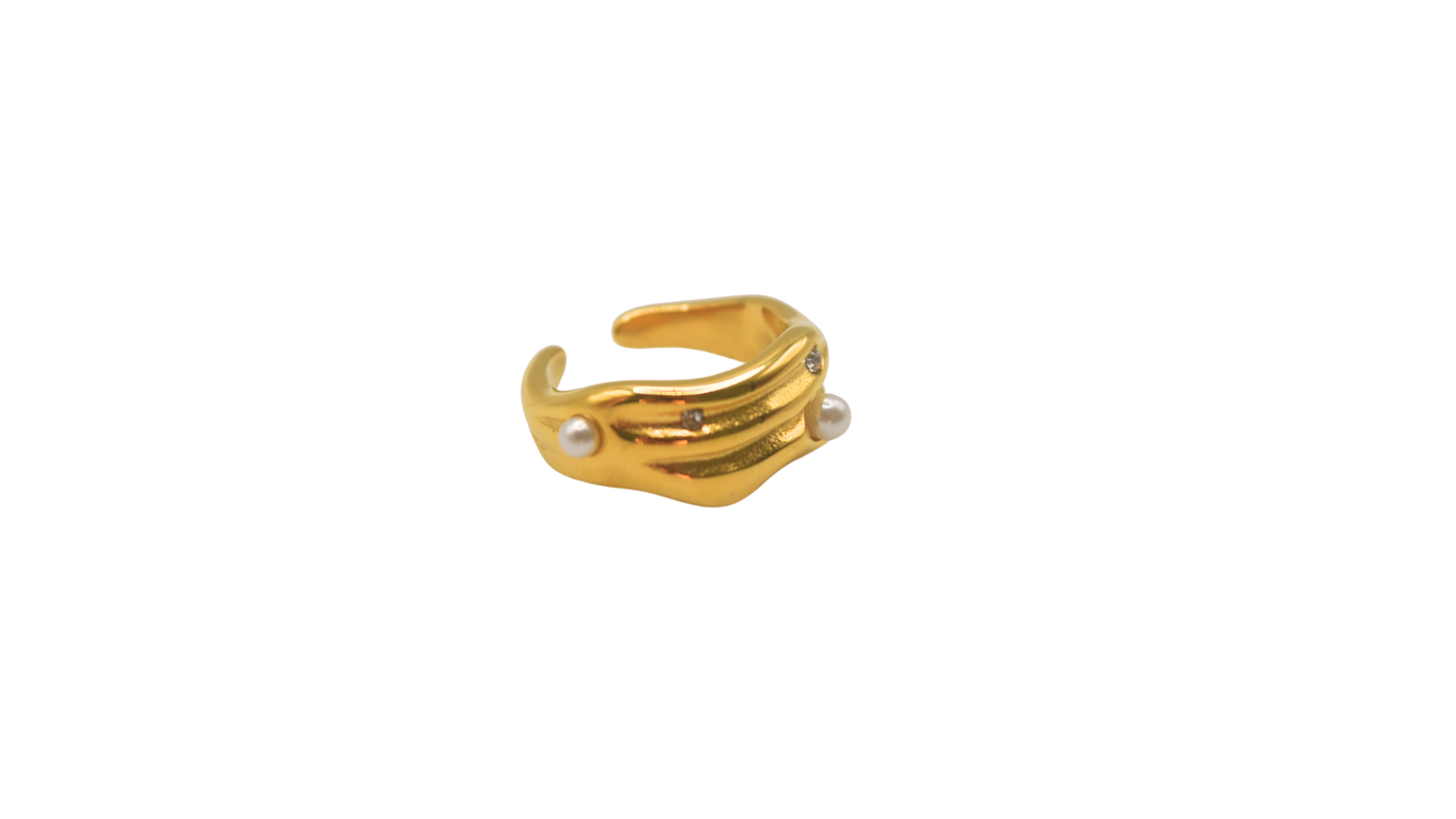 Stacked Pearl Ring
