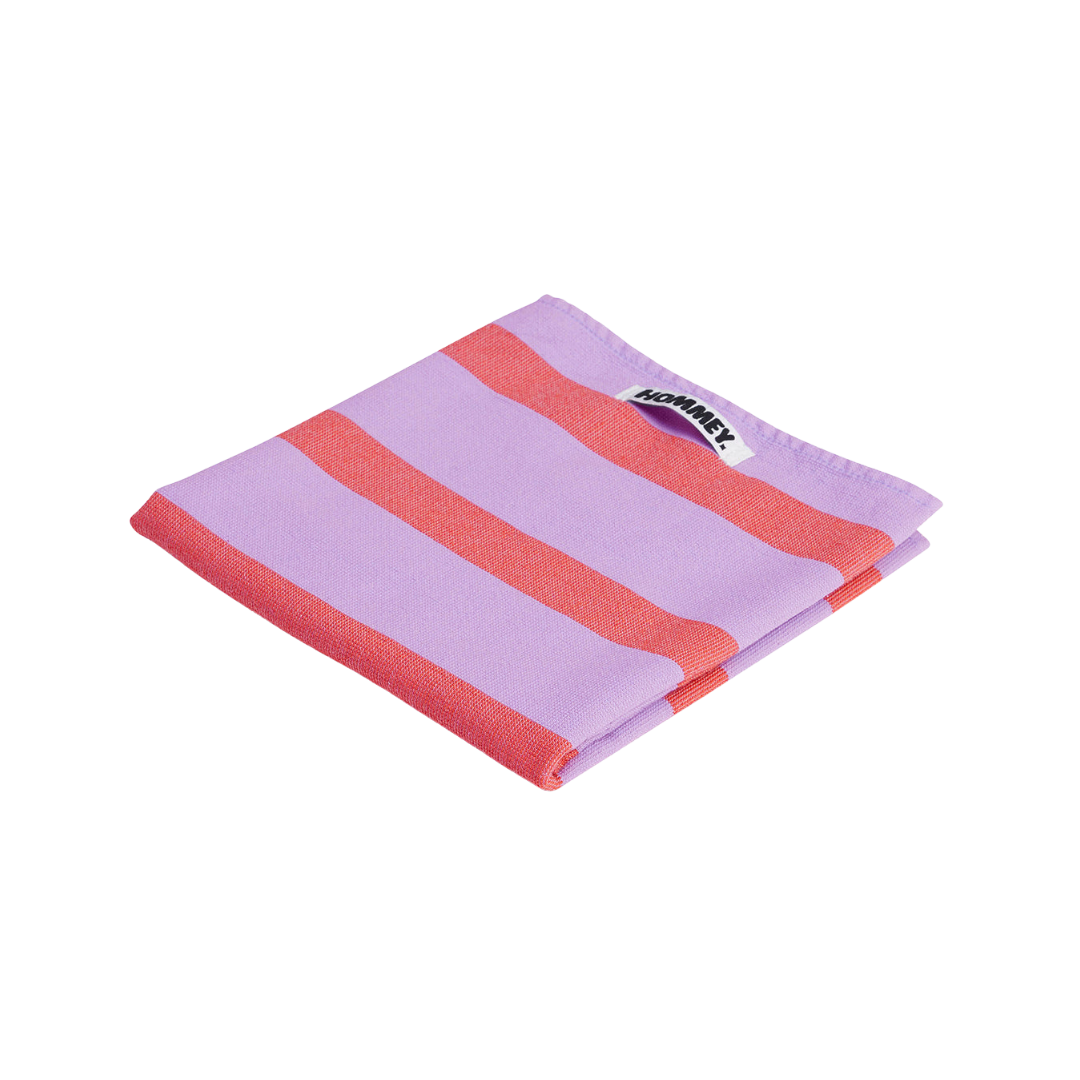 Hommey Tea Towel - Grapefruit Stripes