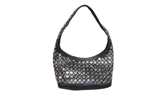 Onyx Studded Bag Black Leather